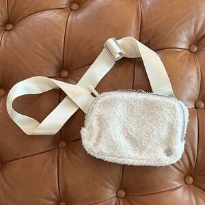 Lululemon Athletica Cream Sherpa Crossbody Bag